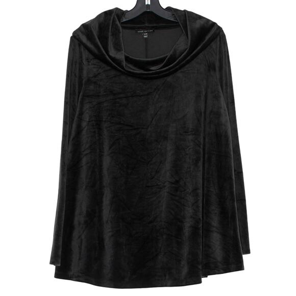 NWOT Lane Bryant Sweater Cowl Velour Y2K Whimsigoth Witchy Cozy Black Size 14/16 - Picture 1 of 5